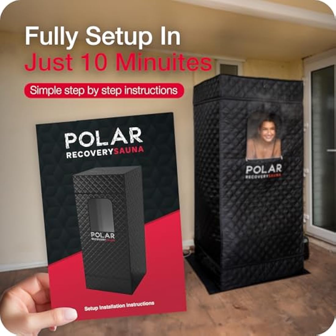 Polar Recovery Award-Winning Sauna by Polar Recovery (6FT) - Premium Portable Steam Sauna for Recovery/Sauna Pod for Home Steam Sauna